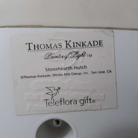 Thomas Kinkade | Painter of Light stonehearth hutch Christmas house (LIGHTS UP) - Picture 10 of 10